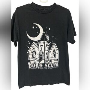 BORN SCUM Bornscum t-shirt Men Medium Stuck in a World Full of Ignorance
